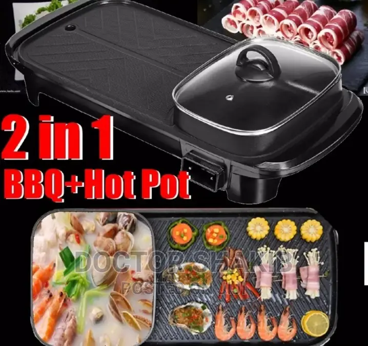 2 in 1 Multifunction Electric BBQ Grill With Hotpot