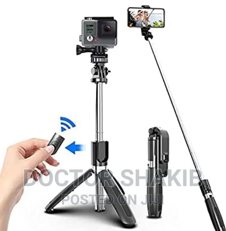 Multifunction Wireless Tripod Stand Selfie Stick