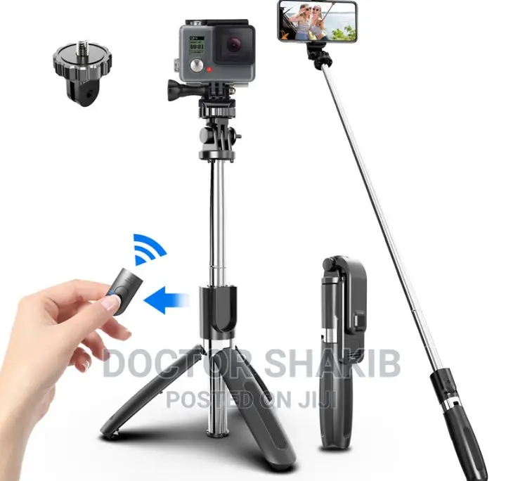 Multifunction Wireless Tripod Stand Selfie Stick