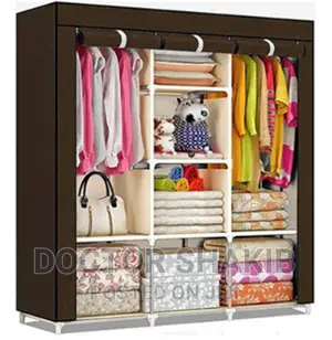 Dustproof Foldable 3 Column Wardrobe