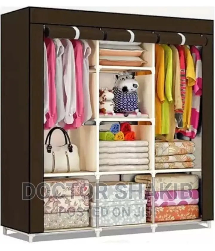 Dustproof Foldable 3 Column Wardrobe
