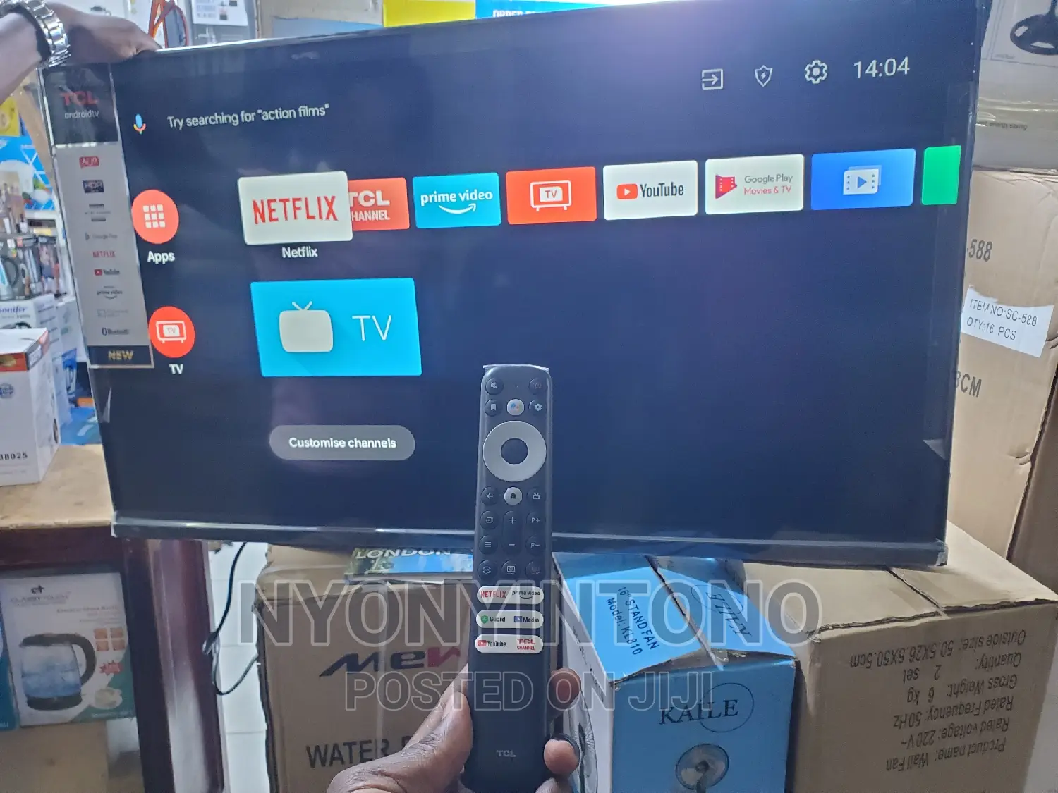 TCL 43" Frameless Smart Android Tv With Free 2 Air Decorder