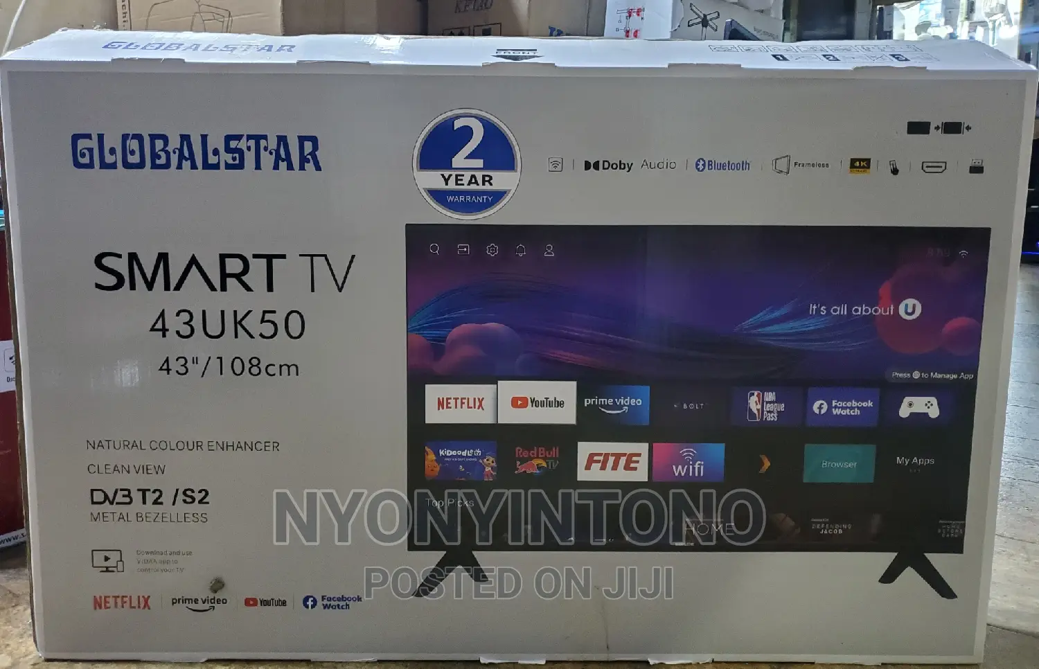 Globalstar 43" Smart Android Tv 2years Warranty Bluetooth
