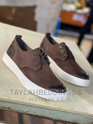 TIMBERLAND Dark Brown Leather Shoes Casual Preppy Mens