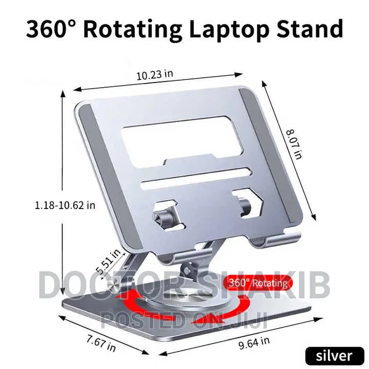 360 Rotary Lift Tablet Folding Laptop Stand