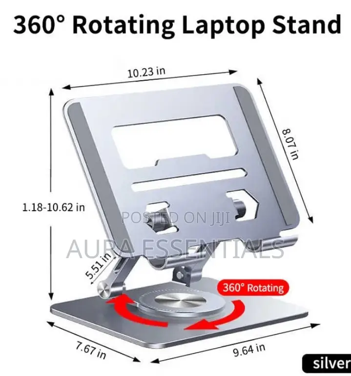 360° Rotary Lift Tablet Folding Laptop Stand