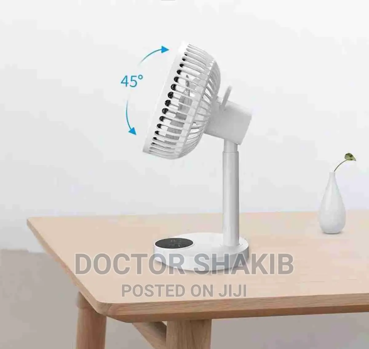 Rechargeable Table Fan With Light