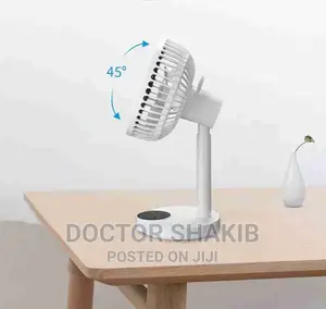 Rechargeable Table Fan With Light