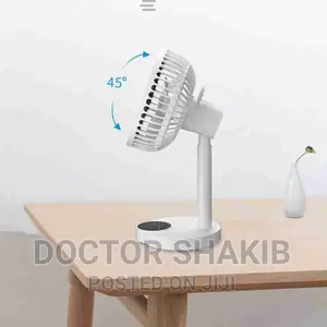 Rechargeable Table Fan With Light