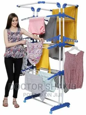 3layer Airfoil Style Foldable Clothes Laundry Drying Rack