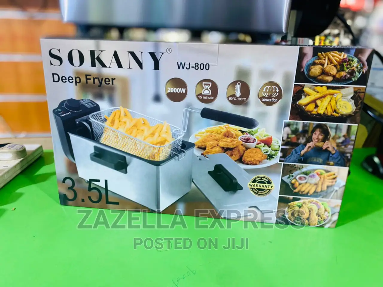 Sokany WJ-800 Professional Deep Fryer - 3.5L Silver