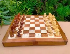 3 In1 Foldable Wooden Draft Chess and Backgammon
