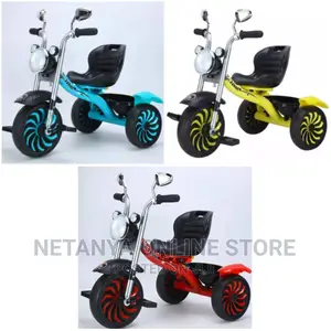 Steel Frame Kids Tricycle With Lights
