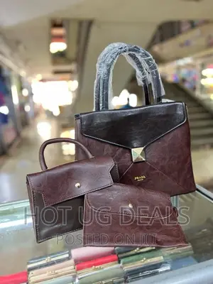 Ladies Handbag Tote Bags and Wallet Set of 3pcs- Multicolor