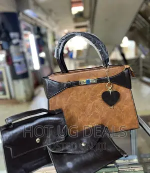 Ladies Handbag Tote Bags and Wallet Set of 3pcs- Multicolor