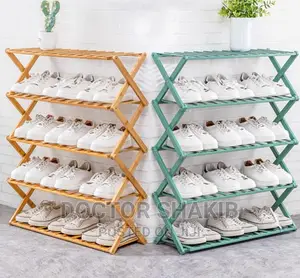 Bamboo Shoe Rack Organizer