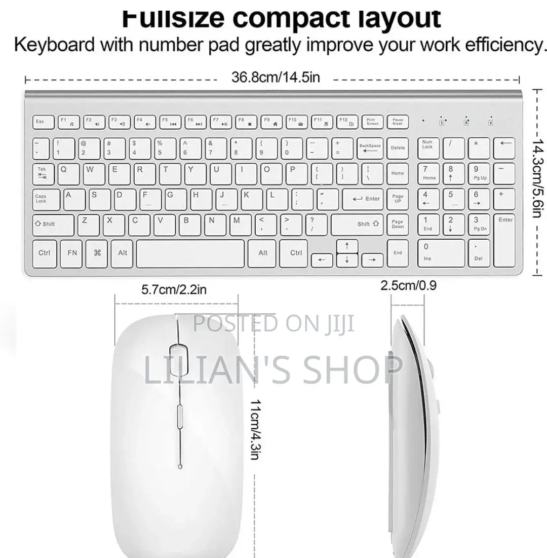Wireless Keyboard and Mouse Combo