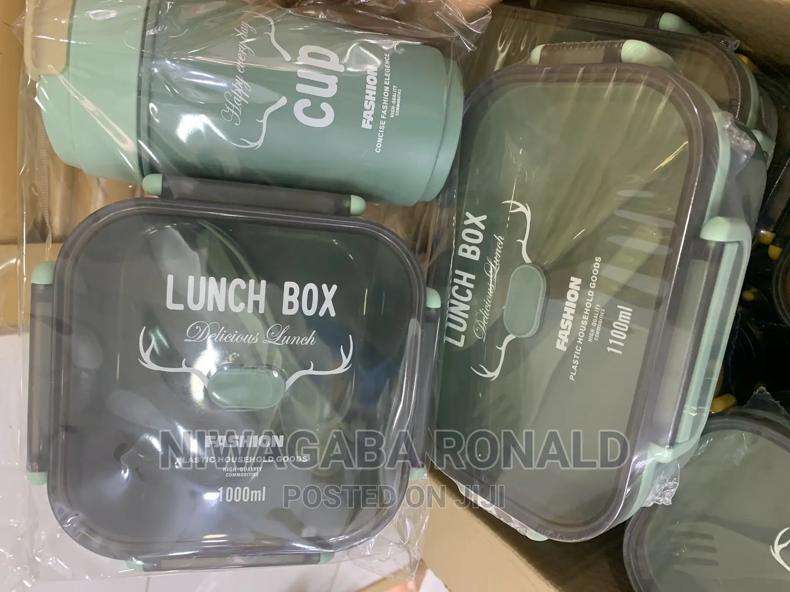 Bottle Container With Forks Spoon