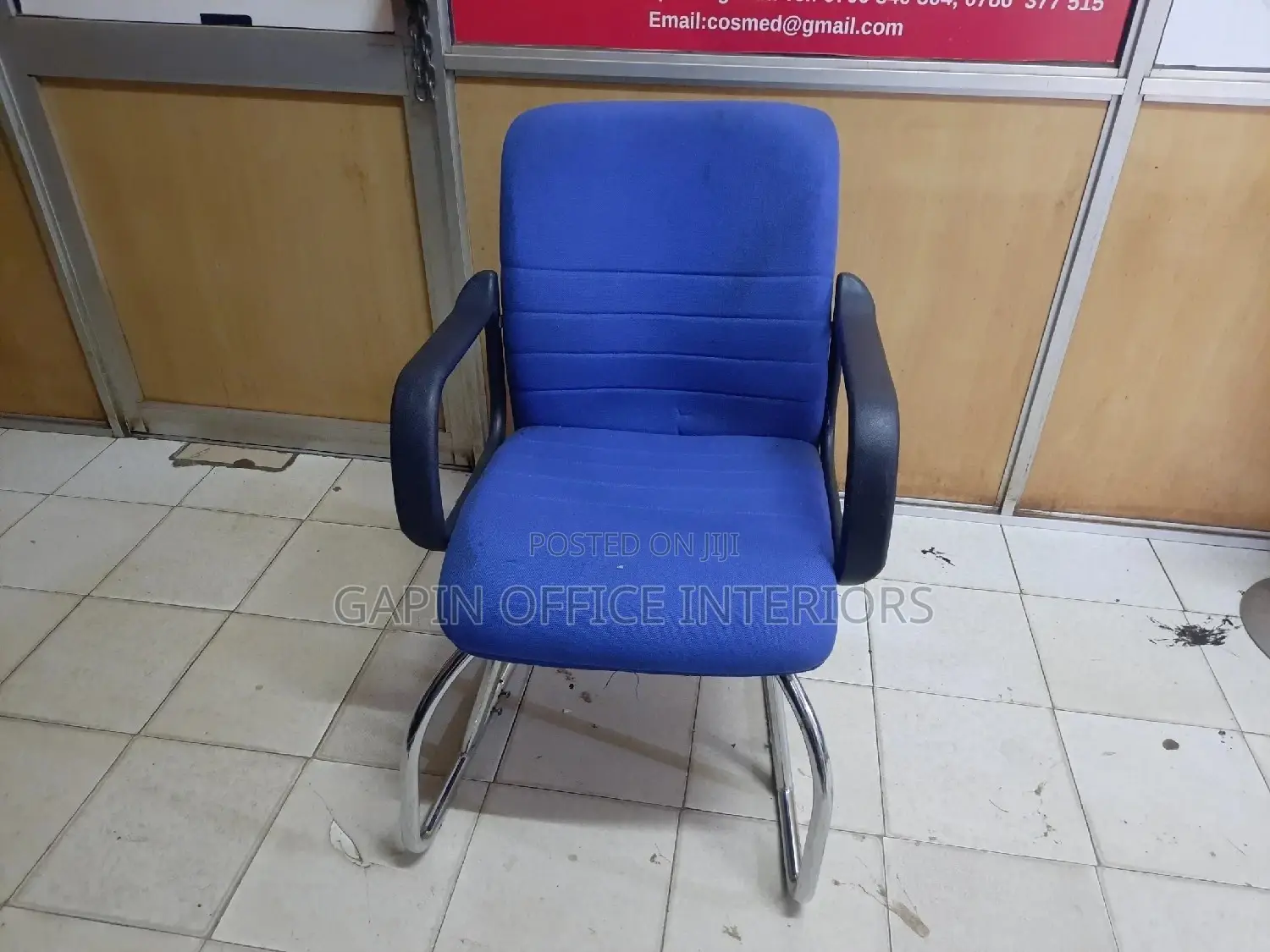 Visitor Blue Chairs 3 Pieces