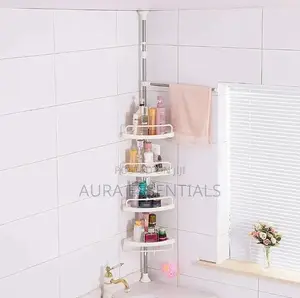 Adjustable 4 Tier Bathroom Corner Shelf
