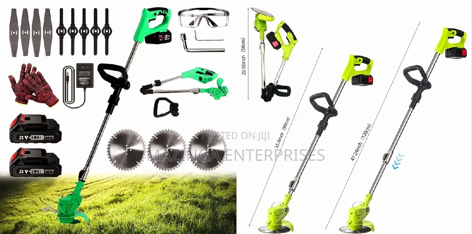 Cordless Rechargeable Lawn Mower and Grass Trimmer