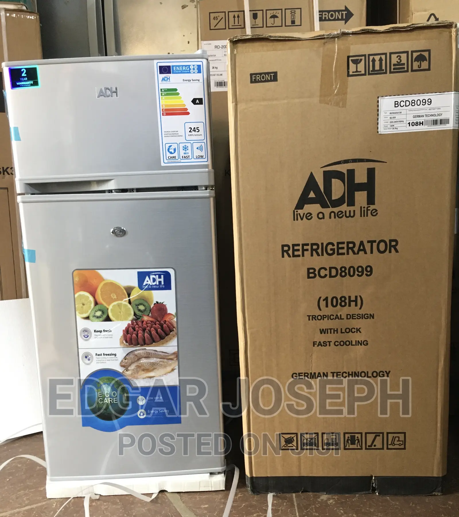 ADH Refrigerator 180L Brand New