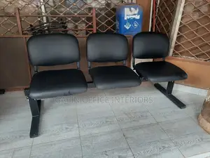 3 Seater Leathered Waiting Chair