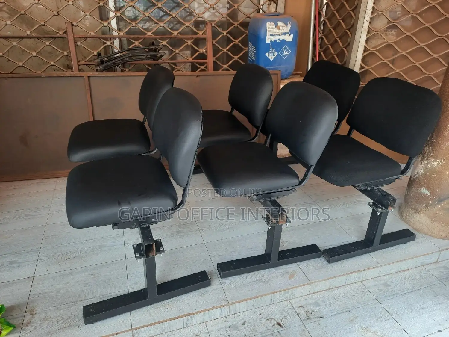 Two Seater Waiting Chairs, 3 Pieces