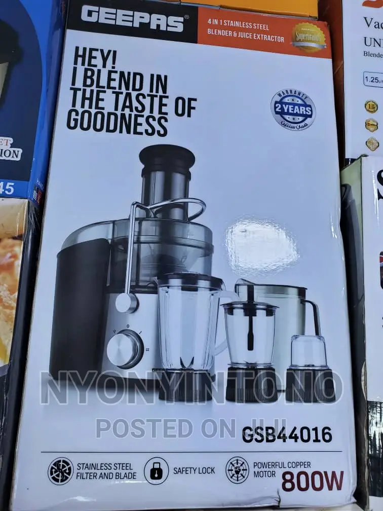 Geepas 4 in 1 Juicer With 2years Warranty