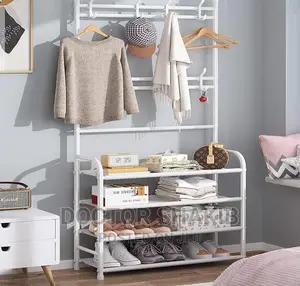 4 Tie Metal Clothes Hanger Coat Rack