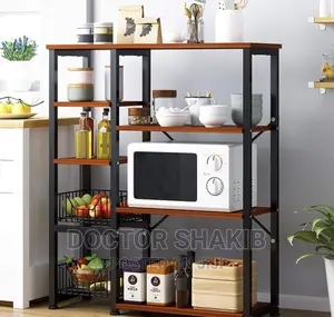 4/5 Tier Multifunction Microwave Kitchen Shelf Rack