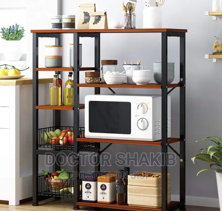 4/5 Tier Multifunction Microwave Kitchen Shelf Rack