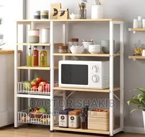 4/5 Tier Multifunction Microwave Kitchen Shelf Rack