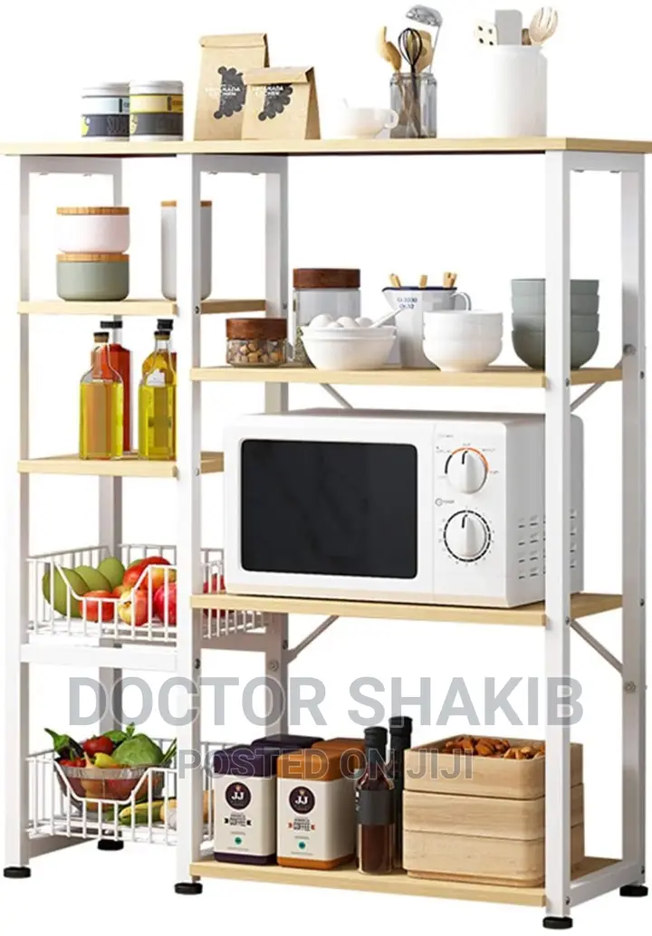 4/5 Tier Multifunction Microwave Kitchen Shelf Rack