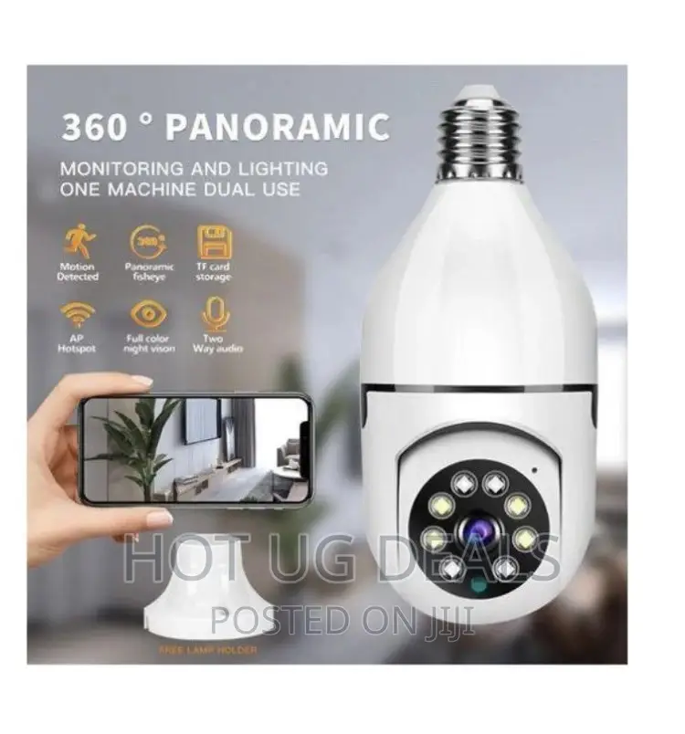 1080p 2.4g 360° Wifi Bulb Panoramic Ip Camera Night Vision