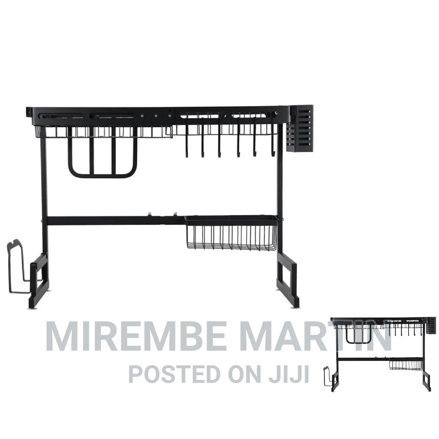 Black in Color Sink Dish Dry Rack Organizer