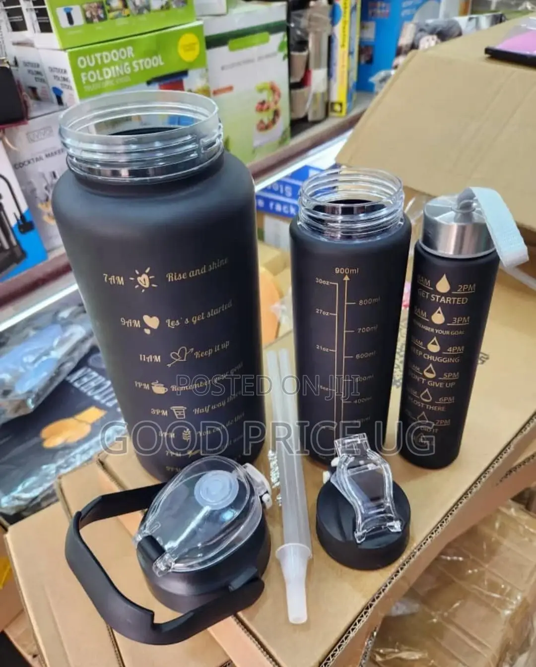 3 Set Plastic Travel Water Bottle