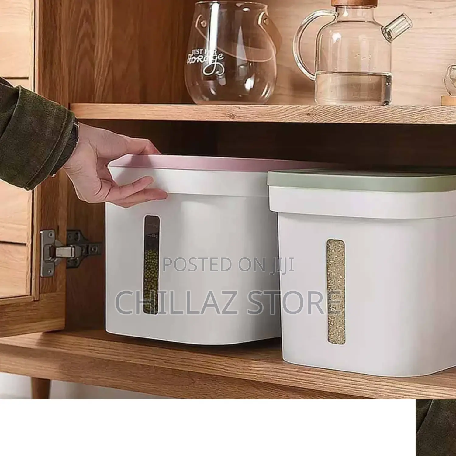 Large Rice Storage Containers.