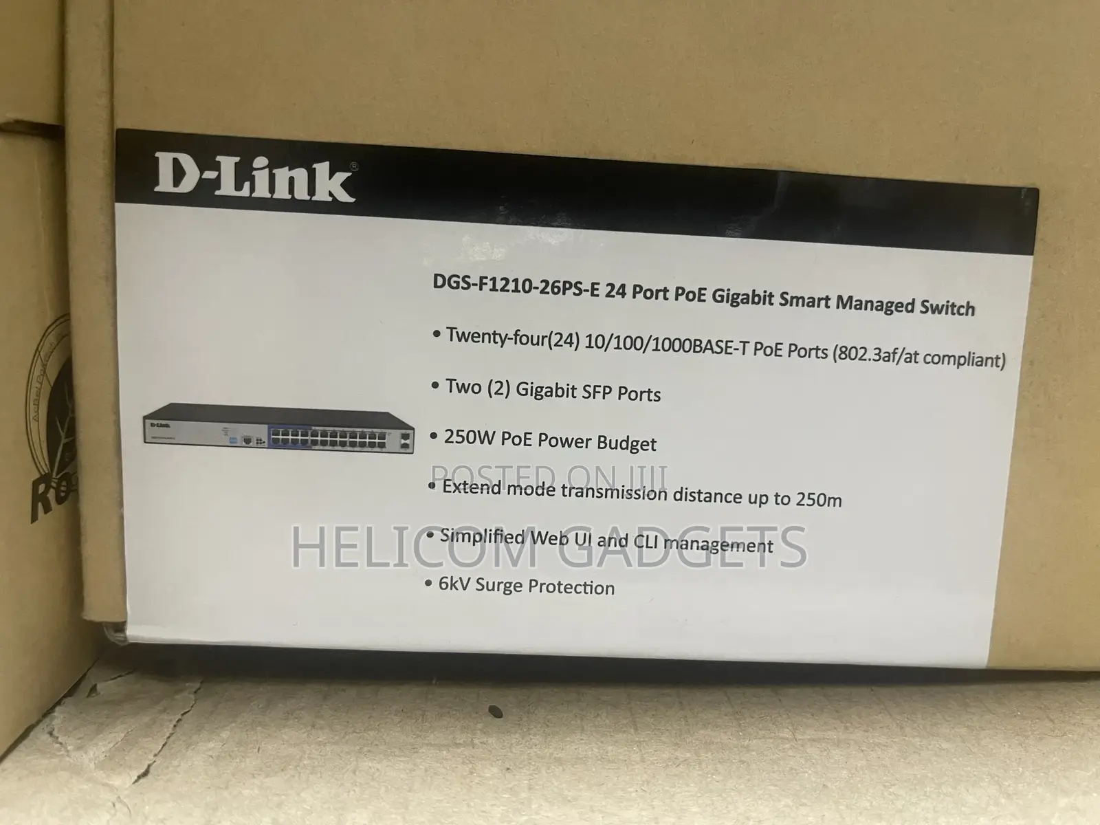 D-Link 24 Port Poe Gigabit Smart Managed Switch