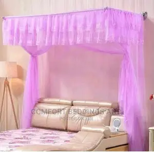 Wall Mount Adjustable Mosquito Net Purple