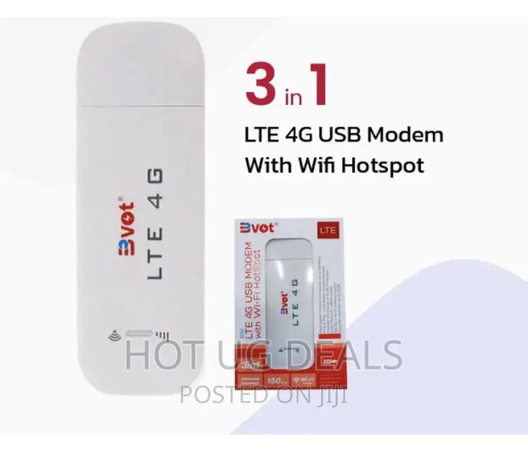 Bolt 4G LTE BVOT USB Modem With Wi-Fi Hotspot - White/Red