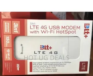 Bolt 4G LTE BVOT USB Modem With Wi-Fi Hotspot - White/Red