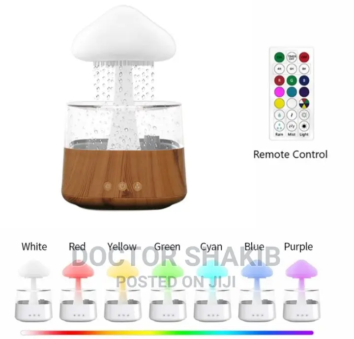 Rain Drop Humidifier, Mushroom Humidifier 4 In 1