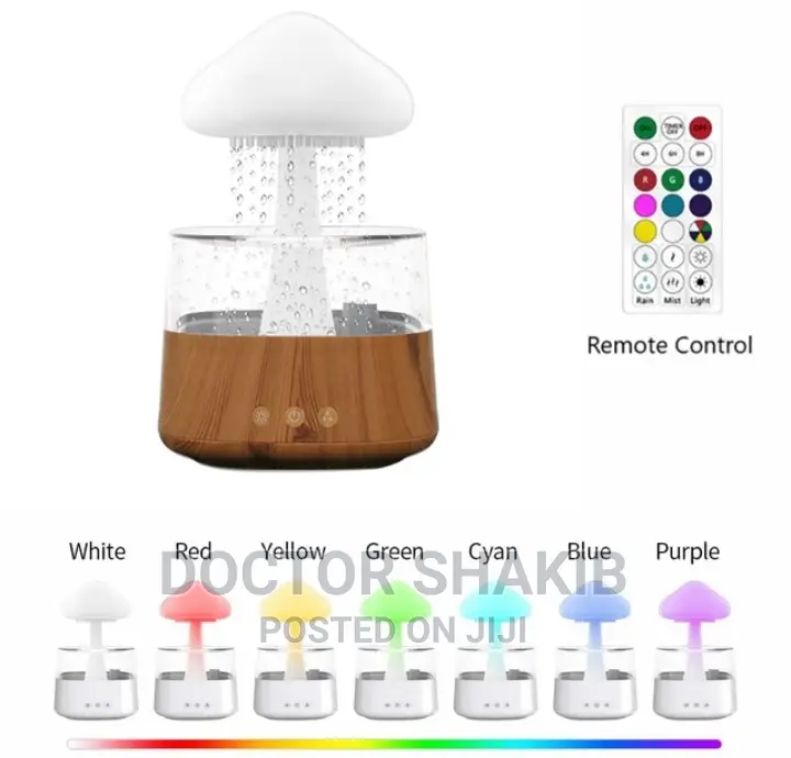 Rain Drop Humidifier, Mushroom Humidifier 4 In 1