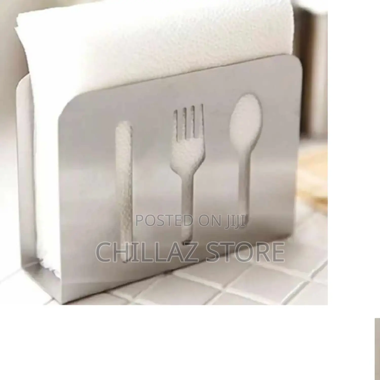 Stainless Steel Napkin Tissue Holder.