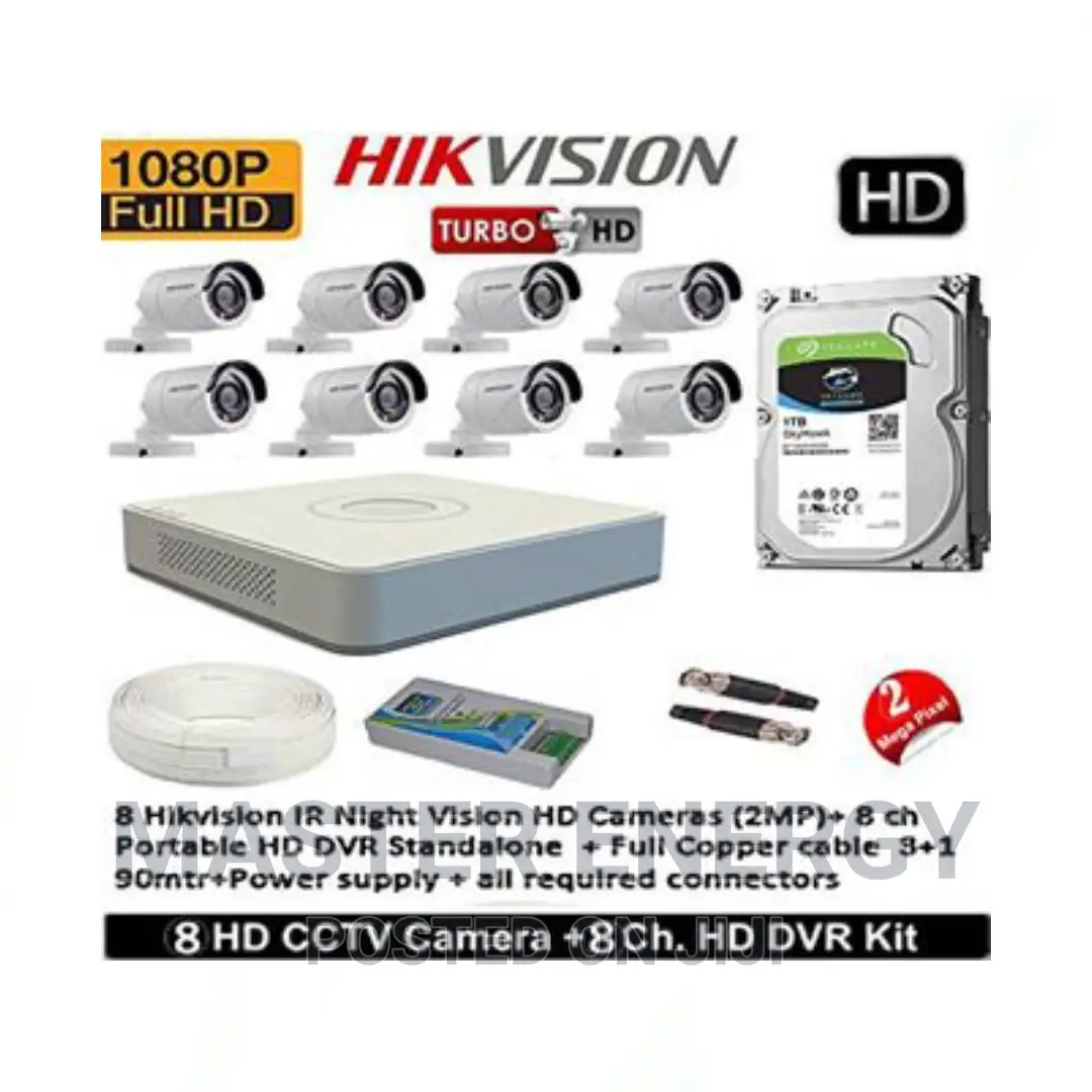 8 Channel CCTV Cameras 1080p Full Kit C7