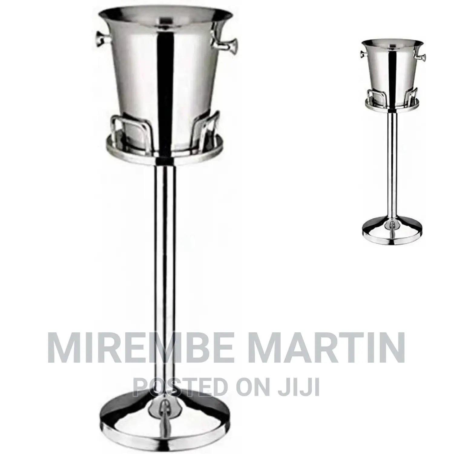 Stainless Steel Ice Bucket With Stand