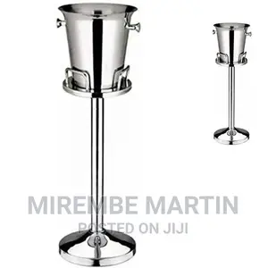 Stainless Steel Ice Bucket With Stand