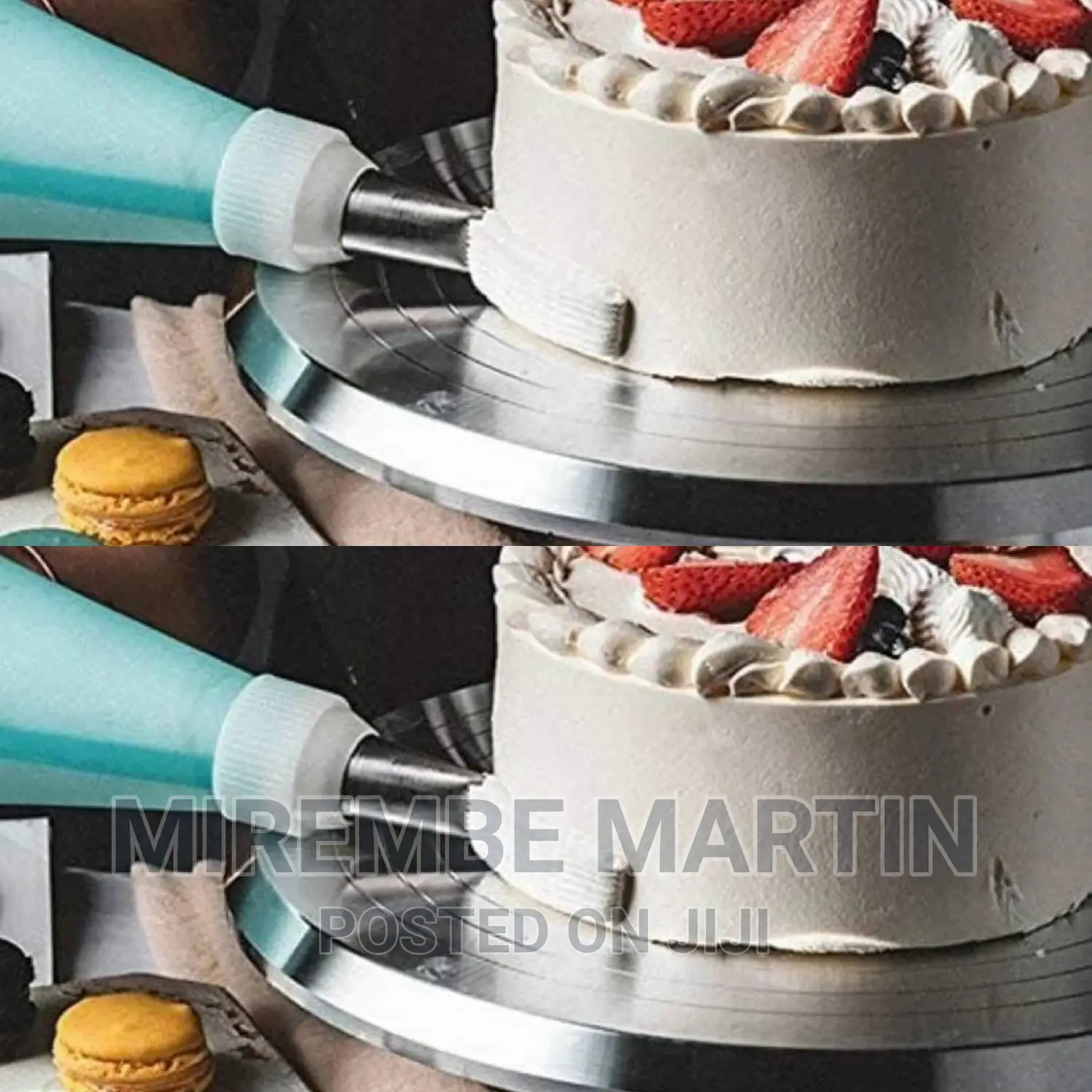 Metallic Portable Round Cake Stand