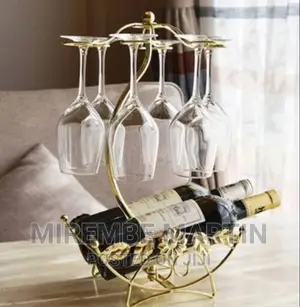 Red Wine and Glass Holder Rack